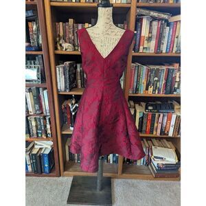 Betsey Johnson Burgundy Floral Mini Dress